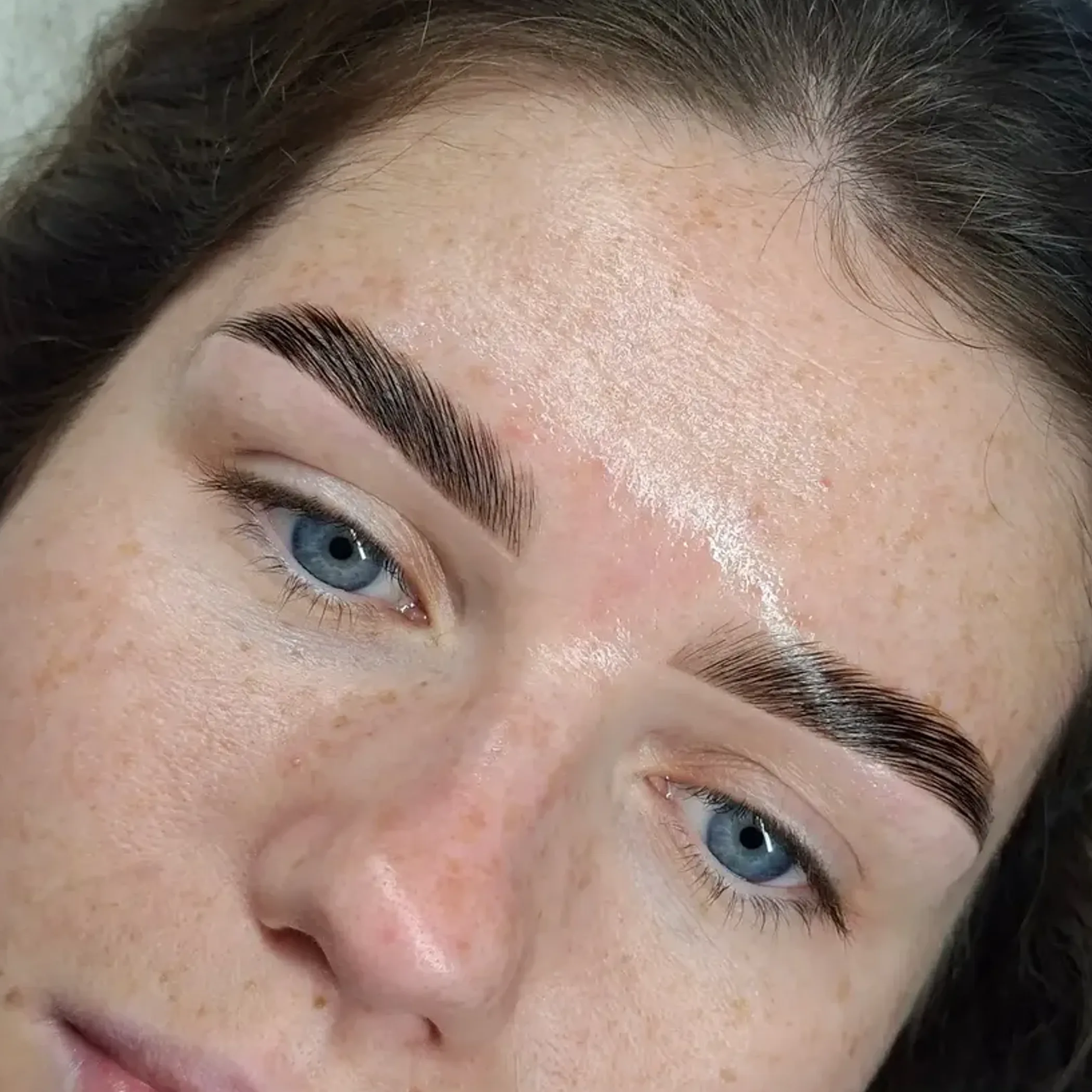 styled eyebrows in close-up